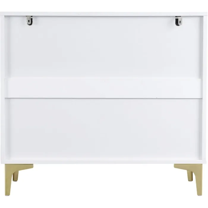 Miami 3 Drawer Chest - White/Gold | Murphy Furniture