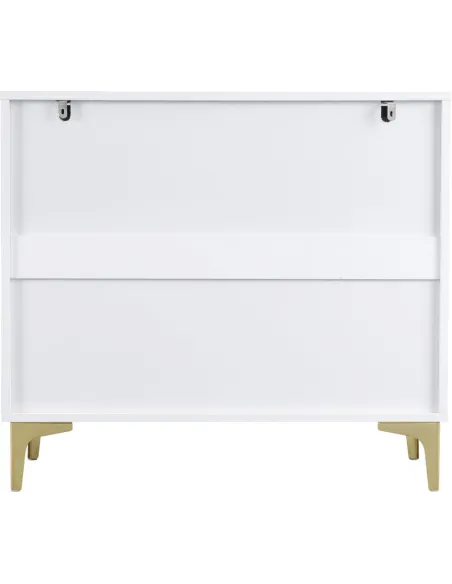 Miami 3 Drawer Chest - White/Gold | Murphy Furniture