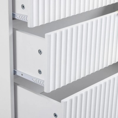 Miami 3 Drawer Chest - White/Gold | Murphy Furniture