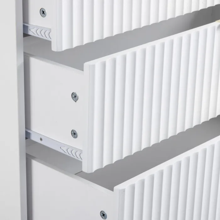Miami 3 Drawer Chest - White/Gold | Murphy Furniture