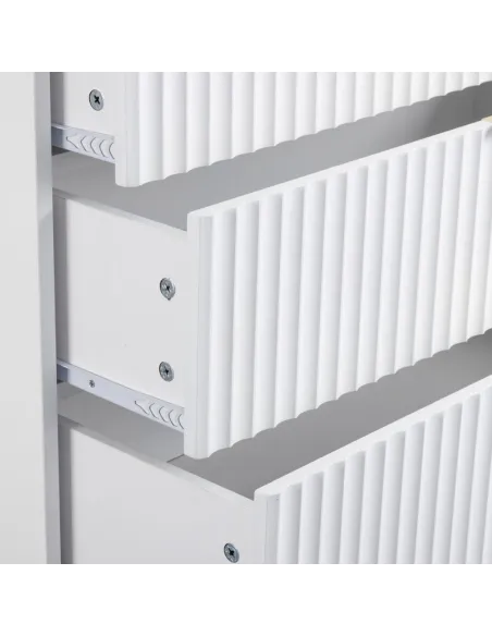 Miami 3 Drawer Chest - White/Gold | Murphy Furniture