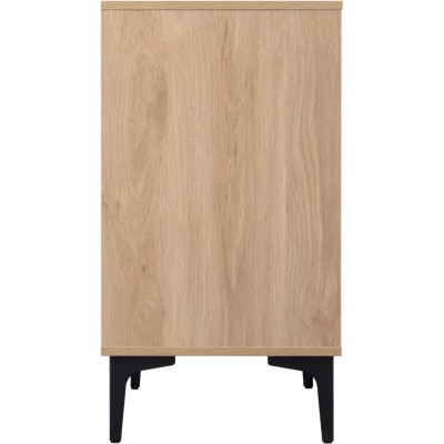 Miami 3 Drawer Chest - Oak Effect/Black | Murphy Furniture