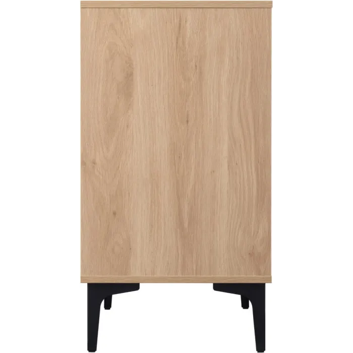 Miami 3 Drawer Chest - Oak Effect/Black | Murphy Furniture