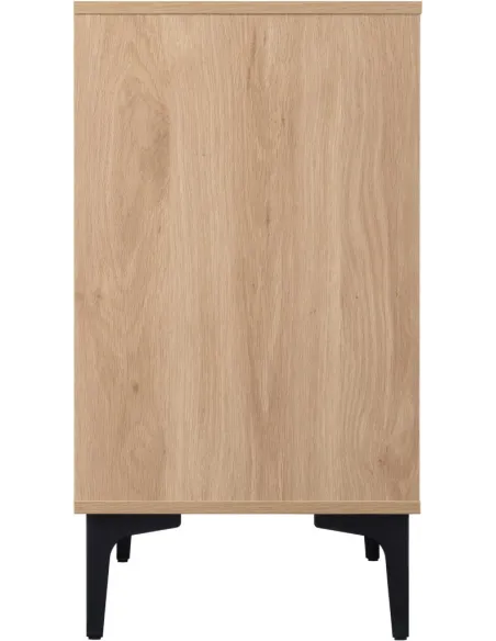 Miami 3 Drawer Chest - Oak Effect/Black | Murphy Furniture