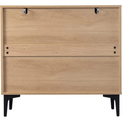 Miami 3 Drawer Chest - Oak Effect/Black | Murphy Furniture