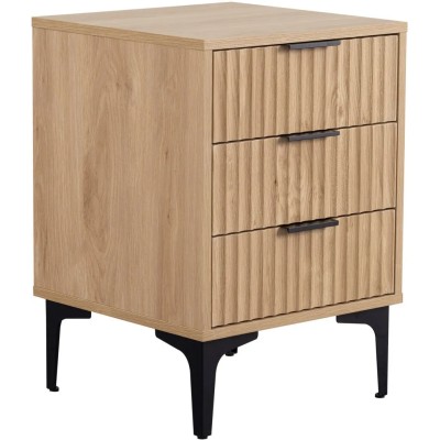 Miami 3 Drawer Bedside Locker - Oak Effe | Murphy Furniture