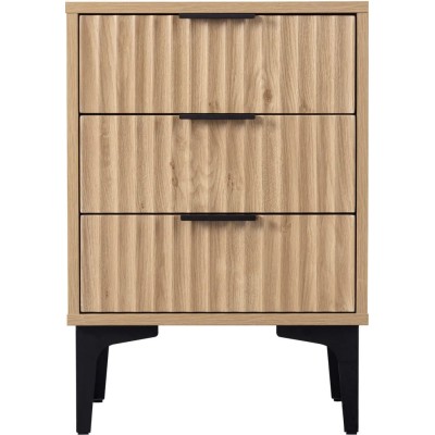 Miami 3 Drawer Bedside Locker - Oak Effe | Murphy Furniture