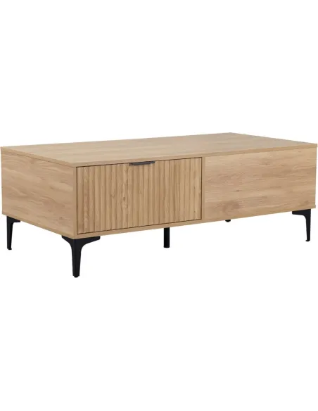 Miami 2 Drawer Coffee Table - Oak Effect | Murphy Furniture