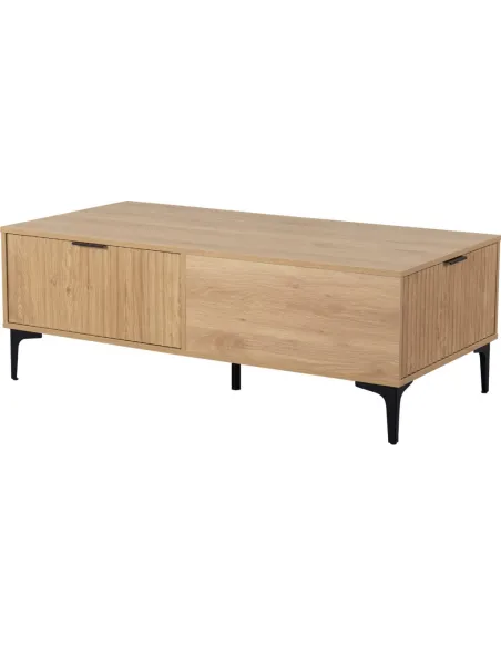 Miami 2 Drawer Coffee Table - Oak Effect | Murphy Furniture