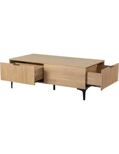 Miami 2 Drawer Coffee Table - Oak Effect | Murphy Furniture 2