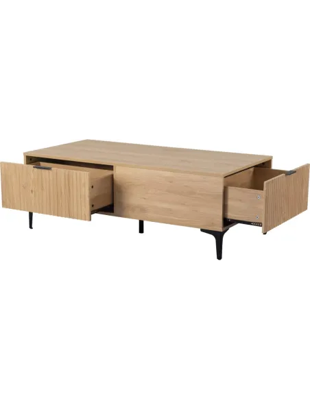 Miami 2 Drawer Coffee Table - Oak Effect | Murphy Furniture