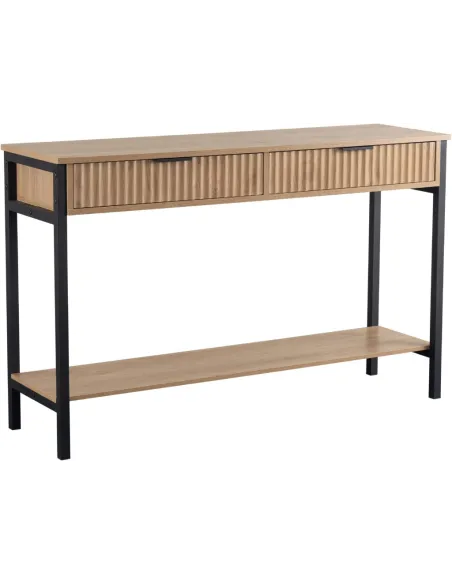 Miami 2 Drawer Console Table - Oak Effec | Murphy Furniture