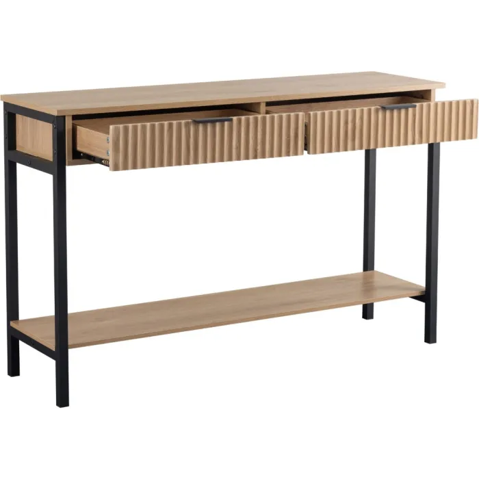 Miami 2 Drawer Console Table - Oak Effec | Murphy Furniture