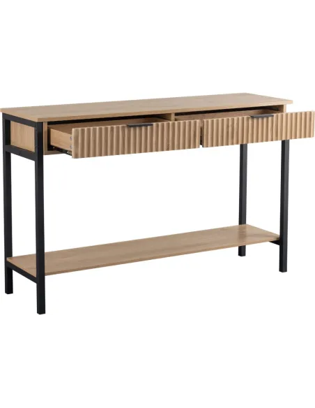 Miami 2 Drawer Console Table - Oak Effec | Murphy Furniture