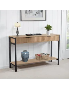 Miami 2 Drawer Console Table - Oak Effec | Murphy Furniture