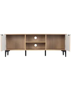 Miami 2 Door TV Unit - Oak Effect/Black | Murphy Furniture 2