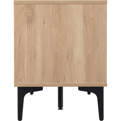 Miami 2 Door TV Unit - Oak Effect/Black | Murphy Furniture