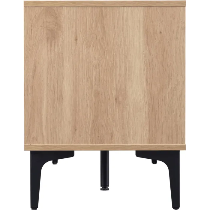 Miami 2 Door TV Unit - Oak Effect/Black | Murphy Furniture