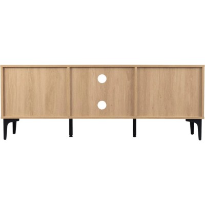 Miami 2 Door TV Unit - Oak Effect/Black | Murphy Furniture