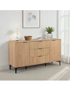 Miami 2 Door 3 Drawer Sideboard - Oak Ef | Murphy Furniture