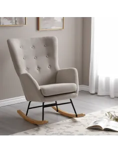 Hayden Rocking Chair - Beige Fabric | Murphy Furniture
