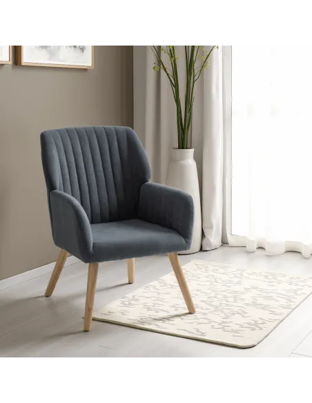Jordan Occasional Chair - Dark Grey Velv | Murphy Furniture