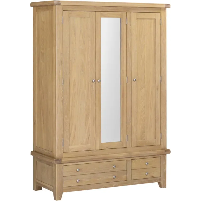 Windsor 3 Door 2 Drawer Wardrobe - Natur | Murphy Furniture