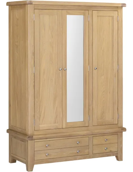 Windsor 3 Door 2 Drawer Wardrobe - Natur | Murphy Furniture