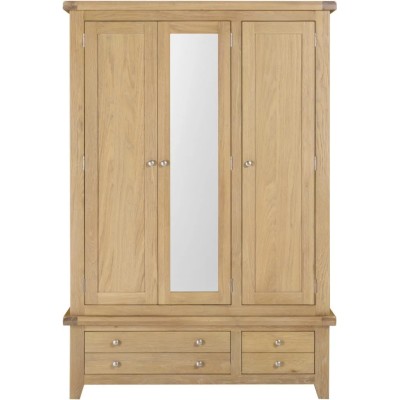 Windsor 3 Door 2 Drawer Wardrobe - Natur | Murphy Furniture