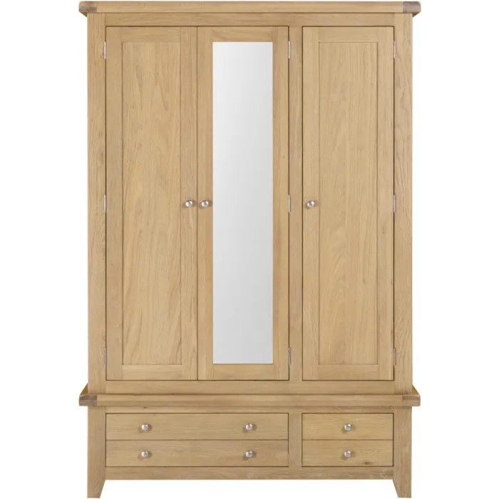 Windsor 3 Door 2 Drawer Wardrobe - Natur | Murphy Furniture