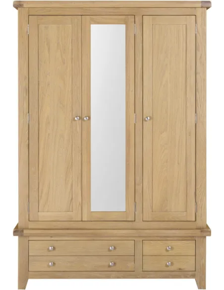 Windsor 3 Door 2 Drawer Wardrobe - Natur | Murphy Furniture