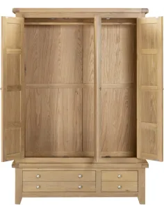 Windsor 3 Door 2 Drawer Wardrobe - Natur | Murphy Furniture 2