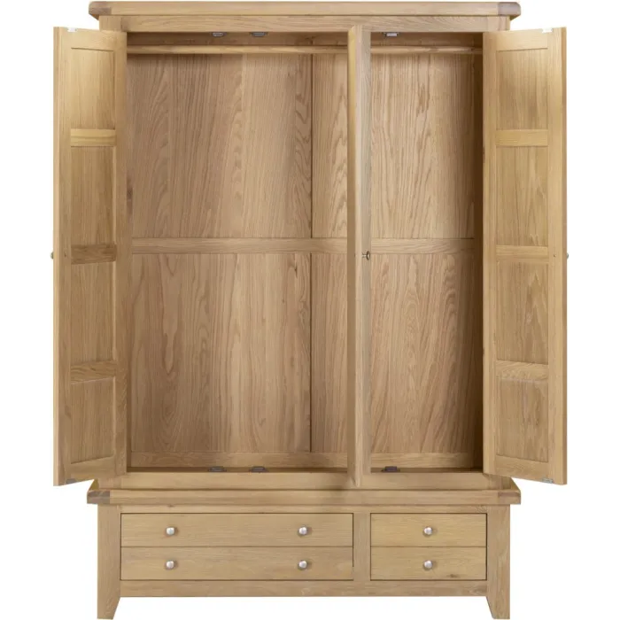 Windsor 3 Door 2 Drawer Wardrobe - Natur | Murphy Furniture