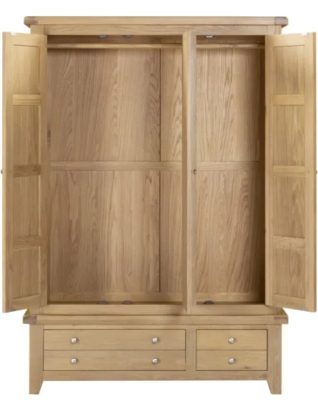 Windsor 3 Door 2 Drawer Wardrobe - Natur | Murphy Furniture