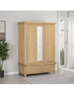 Windsor 3 Door 2 Drawer Wardrobe - Natur | Murphy Furniture