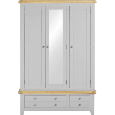 Windsor 3 Door 2 Drawer Wardrobe - Pebbl | Murphy Furniture