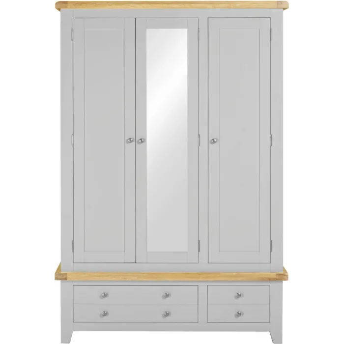 Windsor 3 Door 2 Drawer Wardrobe - Pebbl | Murphy Furniture