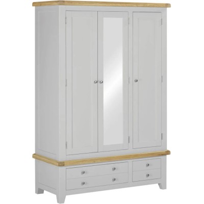 Windsor 3 Door 2 Drawer Wardrobe - Pebbl | Murphy Furniture
