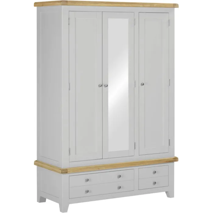 Windsor 3 Door 2 Drawer Wardrobe - Pebbl | Murphy Furniture