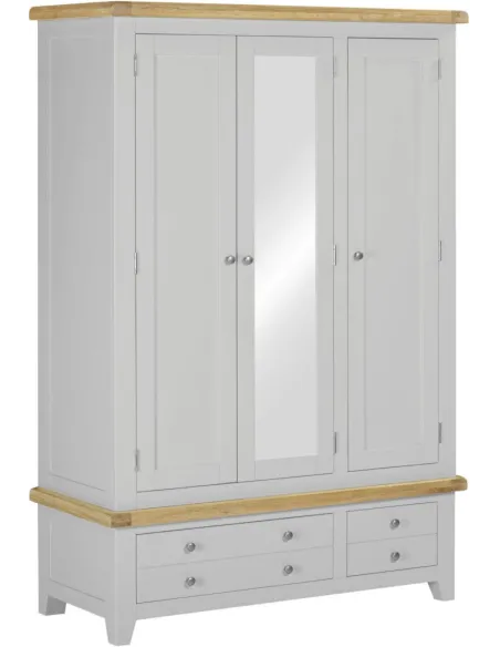 Windsor 3 Door 2 Drawer Wardrobe - Pebbl | Murphy Furniture