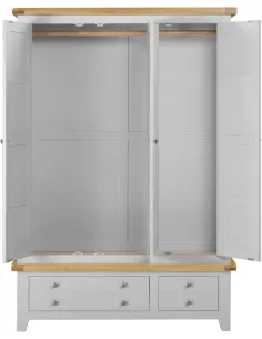Windsor 3 Door 2 Drawer Wardrobe - Pebbl | Murphy Furniture 2