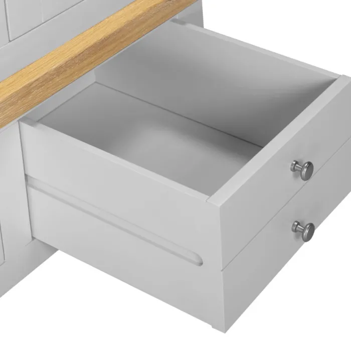 Windsor 3 Door 2 Drawer Wardrobe - Pebbl | Murphy Furniture