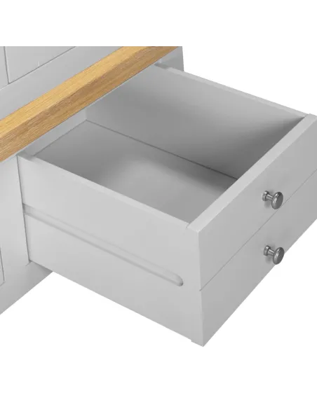 Windsor 3 Door 2 Drawer Wardrobe - Pebbl | Murphy Furniture