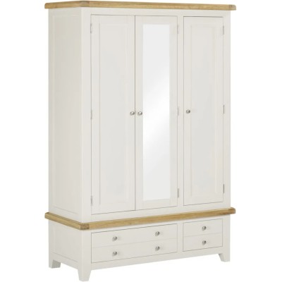 Windsor 3 Door 2 Drawer Wardrobe - Ivory | Murphy Furniture