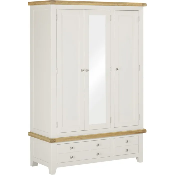 Windsor 3 Door 2 Drawer Wardrobe - Ivory | Murphy Furniture