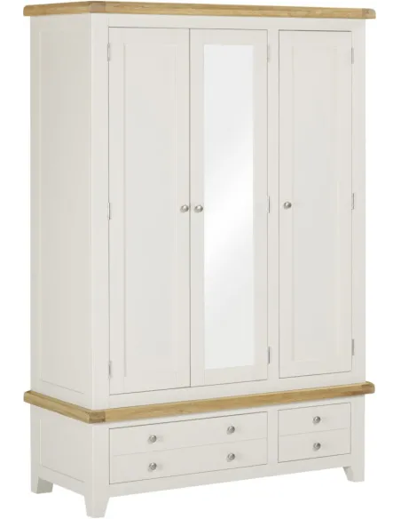 Windsor 3 Door 2 Drawer Wardrobe - Ivory | Murphy Furniture