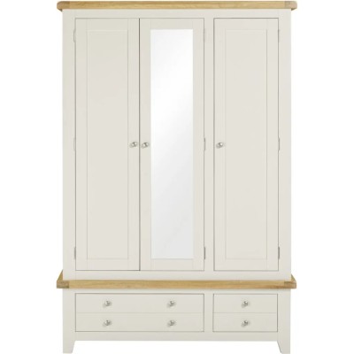 Windsor 3 Door 2 Drawer Wardrobe - Ivory | Murphy Furniture