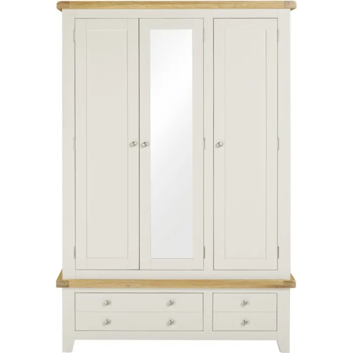Windsor 3 Door 2 Drawer Wardrobe - Ivory | Murphy Furniture