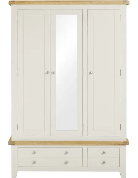 Windsor 3 Door 2 Drawer Wardrobe - Ivory | Murphy Furniture