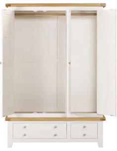 Windsor 3 Door 2 Drawer Wardrobe - Ivory | Murphy Furniture 2